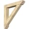 Ekena Millwork Traditional Slat Rough Sawn Bracket w/ Offset Brace, Douglas Fir, 8"W x 46"D x 46"H BKT0806X46X46TRA06RDF - alternate 1